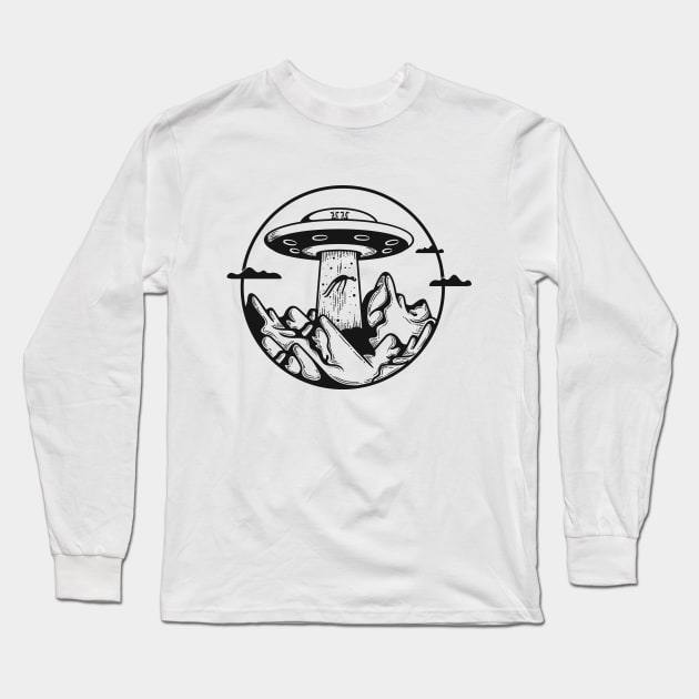 Cows Alien Revenge Long Sleeve T-Shirt by Astroman_Joe